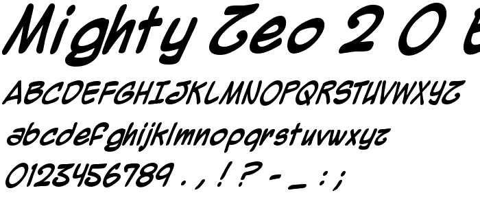 Mighty Zeo 2.0 Bold font